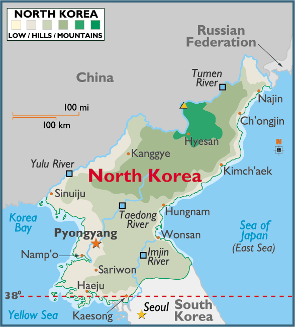 korea north politic map